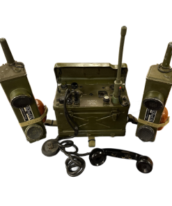 Original WWII U.S. Signal Corps BC-1000A Backpack Radio Receiver and Transmitter - Dated 1944 & a Matching Set of Walkie-Talkies (Original)