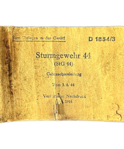 WW2 Original Very Rare German STG44 Assault Rifle Butt Stock field Manual Dated 1944