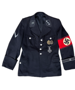 German Allgemeine SS 51st Standarte, Hauptsturmführer Officers Black Service Tunic (Original)