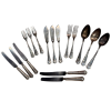 German Third Reich Luftwaffe Sterling Silver plated 16 Piece Silverware Set Marked 1938 Rostfrei Solingen by Giessen (Original)